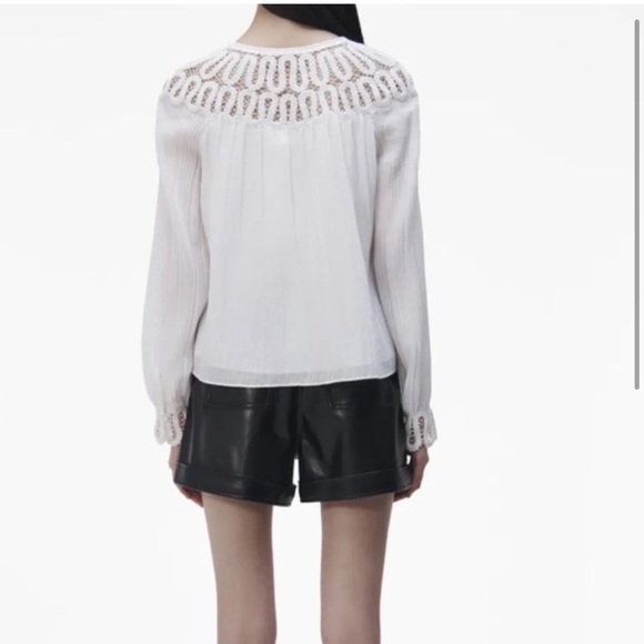 Simkhai Jonathan Simkhai long-sleeve blouse crocheted size S - Picture 2 of 4